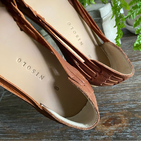 Nisolo Huarache Leather Braided Sandal Shoe Burnt Sienna Womens‎ 8 Brown Tan EUC - Picture 10 of 15